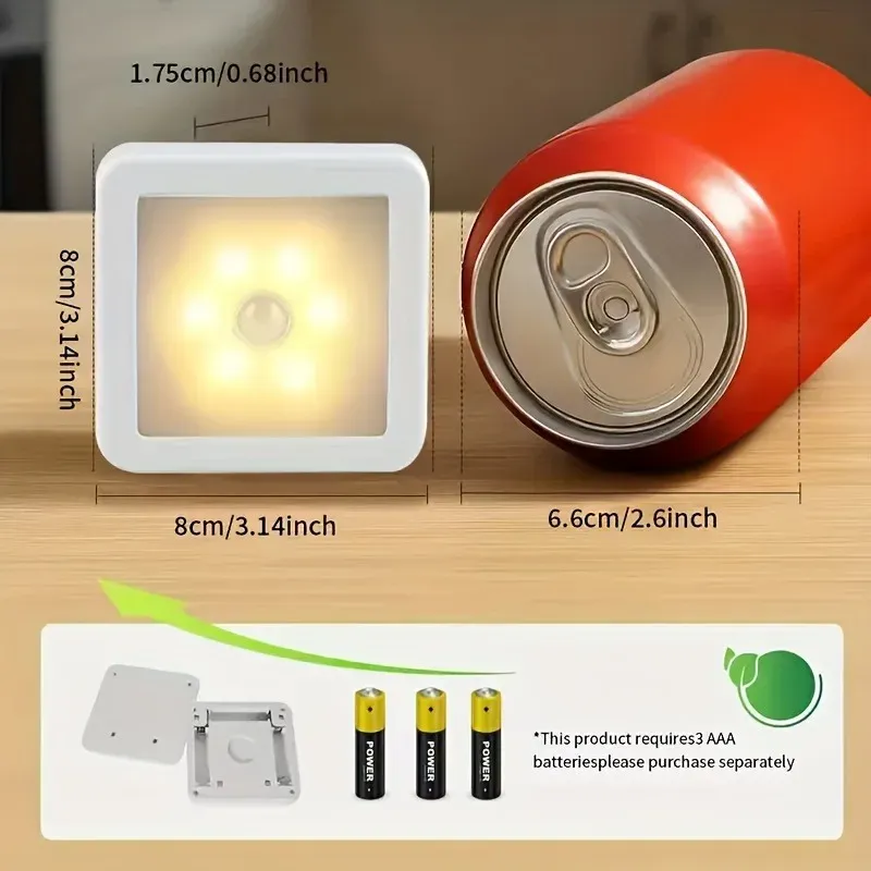Lampe LED à détecteur de mouvement fonctionnant sur piles, pour WC, chevet et couloir 3