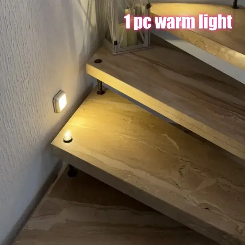 Lampe LED à détecteur de mouvement fonctionnant sur piles, pour WC, chevet et couloir 4