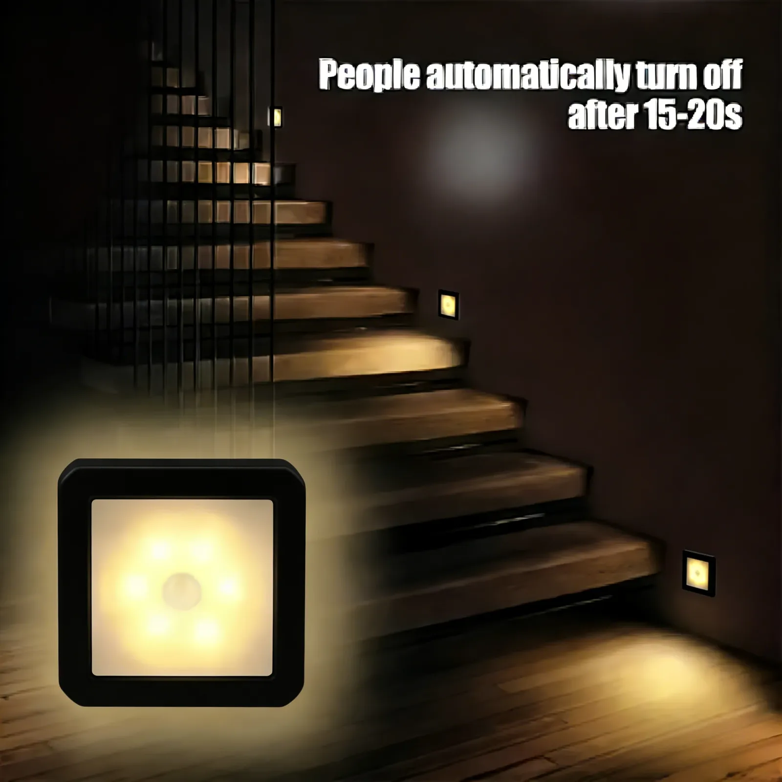 Lampe de nuit LED en situation dans la chambre