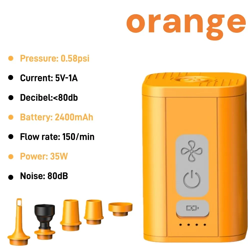 Mini pompe à air portable avec batterie rechargeable USB 1300 mAh, pour gonflage et dégonflage de flotteurs de piscine, matelas pneumatiques et sacs de rangement sous vide 9