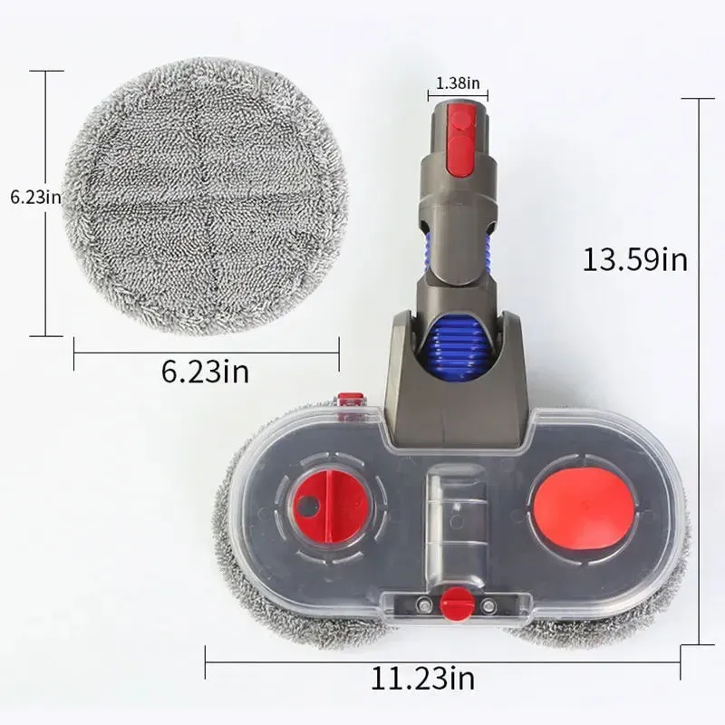 Tête de vadrouille électrique pour aspirateur Dyson V7, V8, V10, V11 et V15, avec réservoir d'eau amovible et 6 tampons réutilisables 2