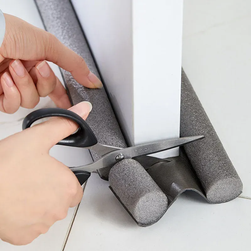 Bas de porte isolant anti-courant d'air et anti-bruit du vent, avec support de butée anti-insectes