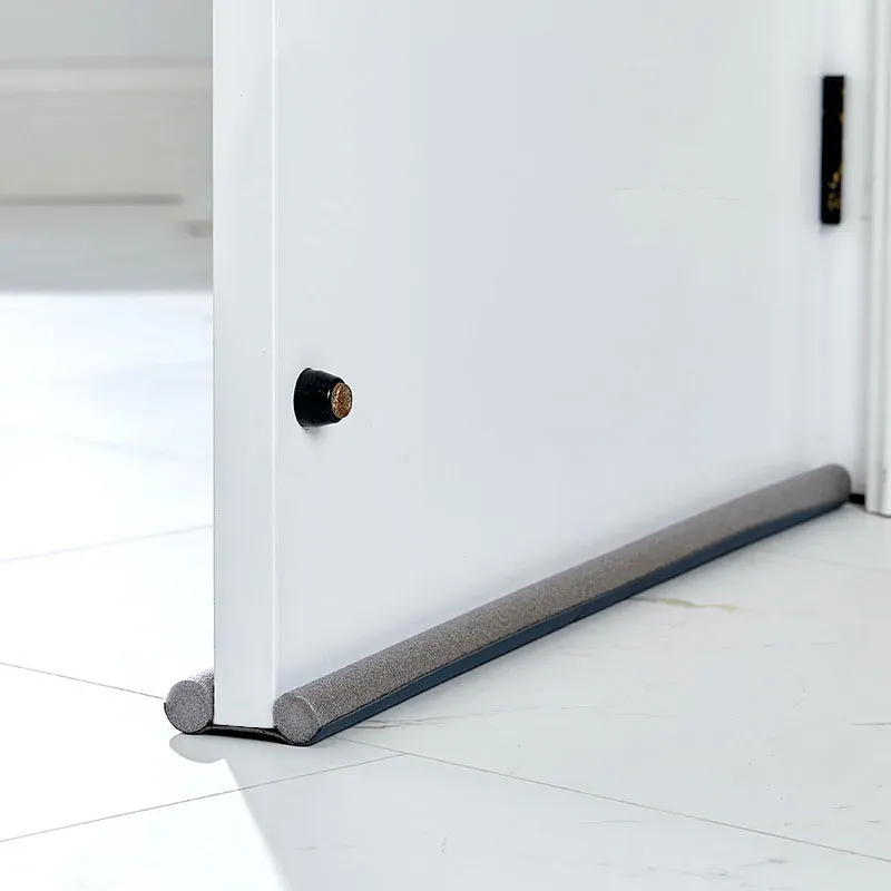 Bas de porte isolant anti-courant d'air et anti-bruit du vent, avec support de butée anti-insectes 2