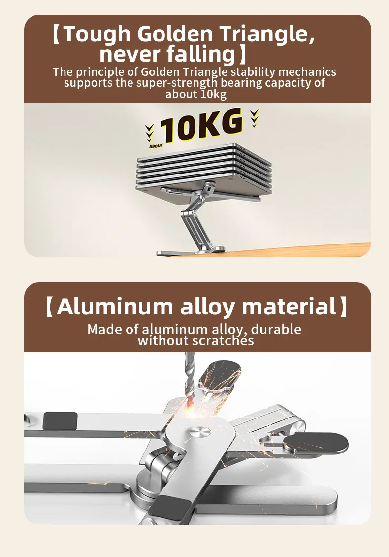 Support ergonomique en aluminium pour ordinateur portable