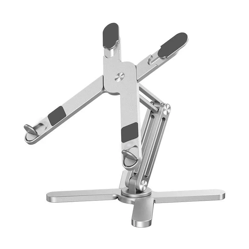 Support pliable à 360° pour ordinateur portable, support rotatif en alliage d'aluminium avec dissipation thermique, support de livre et tablette portable 7