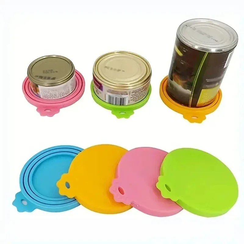 Couvercle réutilisable en silicone sans BPA pour boîtes de nourriture pour chiens et chats 1
