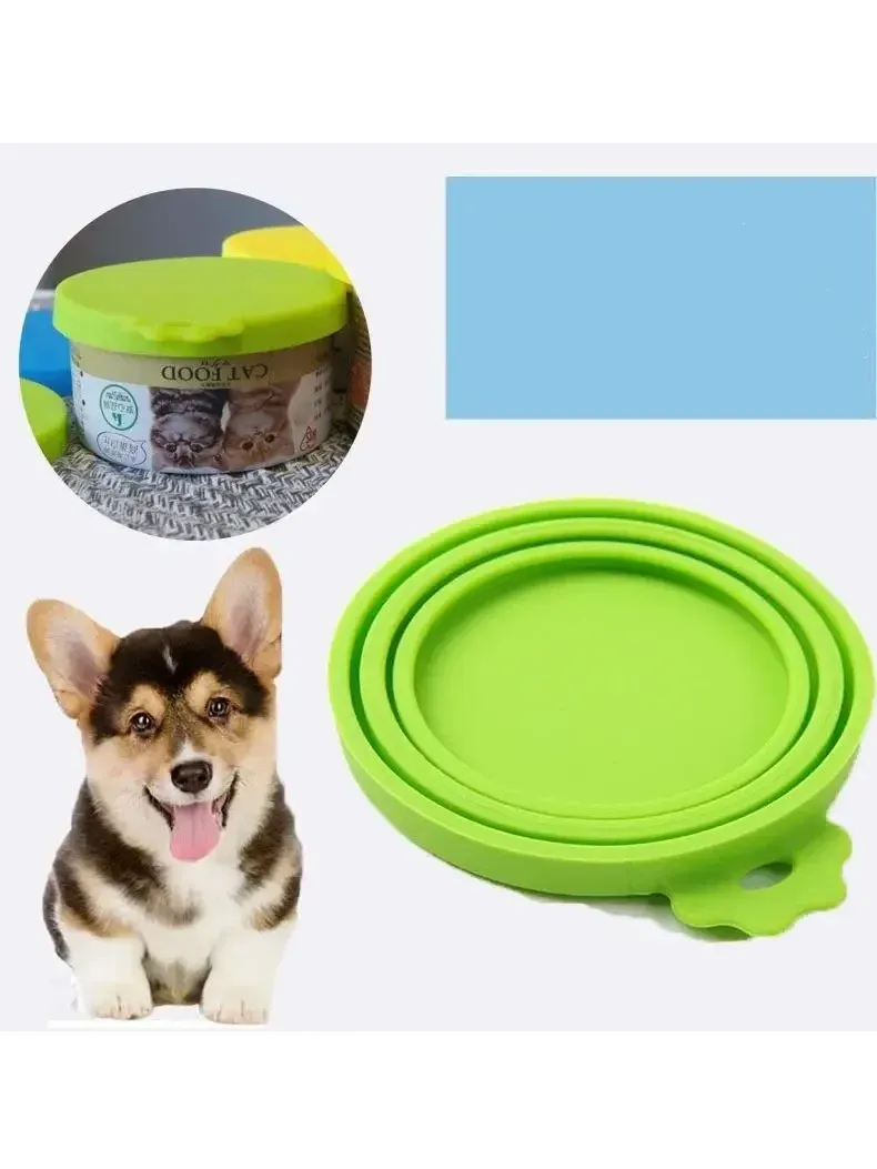 Couvercle silicone pour boîte de nourriture pour animaux, vue détaillée