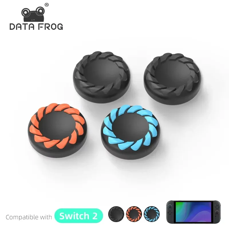 Capuchon de poignée de pouce en silicone DATA FROG pour manette Switch 2, housse de protection antidérapante