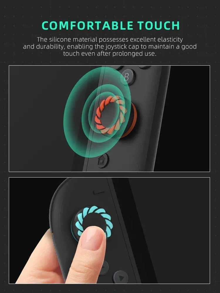 Capuchon de poignée de pouce en silicone DATA FROG pour manette Switch 2, housse de protection antidérapante 4