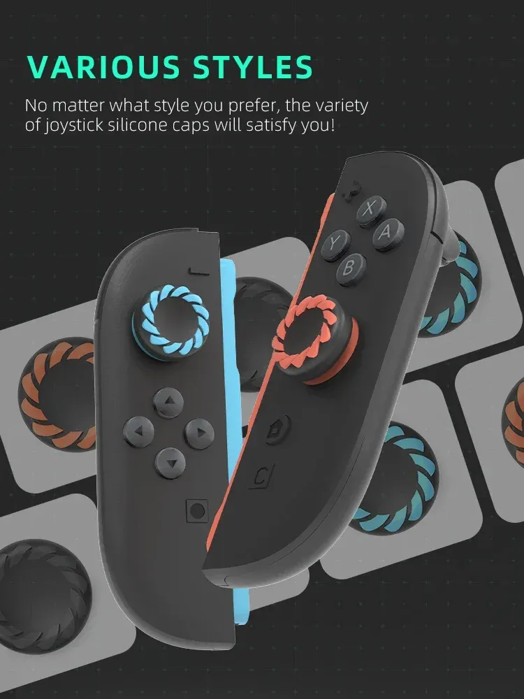Capuchon de poignée de pouce en silicone DATA FROG pour manette Switch 2, housse de protection antidérapante 5