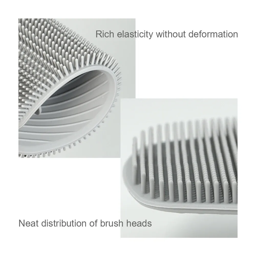 Brosse exfoliante en silicone, nettoyante, avec poignée antidérapante, pour le corps et la peau 4