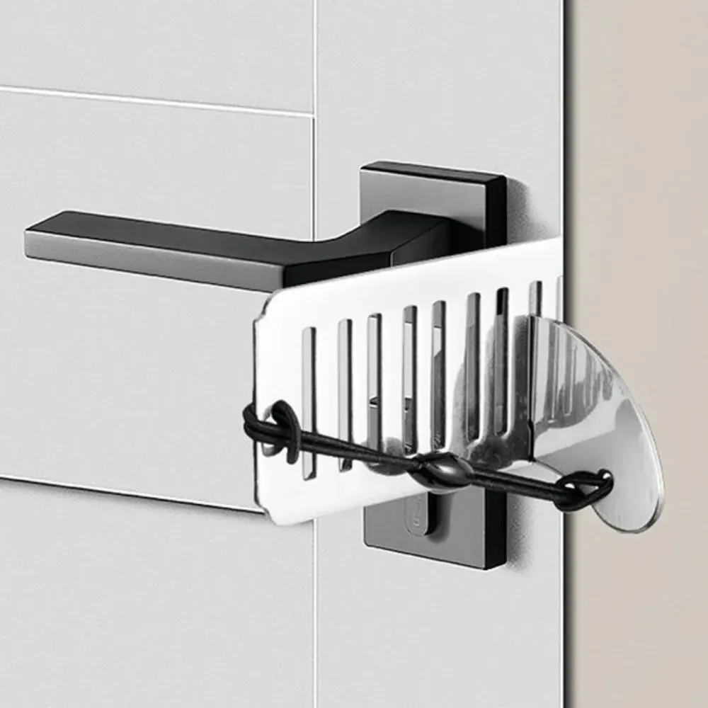 Bloque-porte de sécurité portable 8 cm en acier inoxydable – Butée de porte pour la maison, l'hôtel et les voyages 3