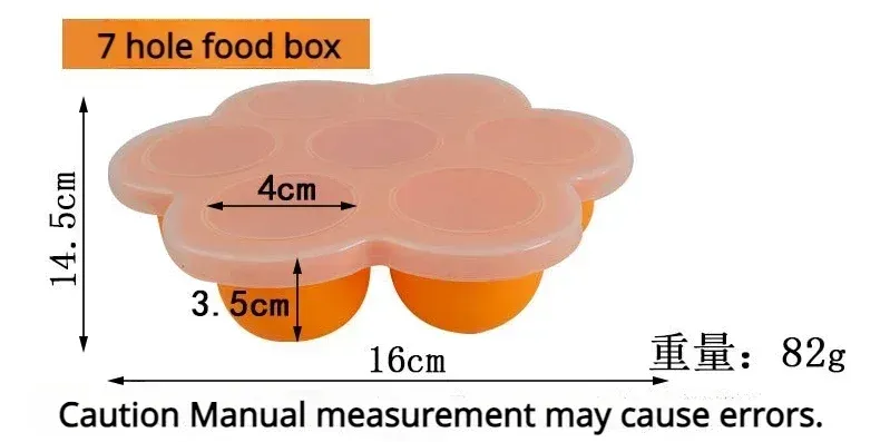 Moules en silicone réutilisables pour aliments pour bébé, bac de congélation, boîte de rangement pour congélateur à collations, moules en silicone pour pâtisserie et desserts, 1 pièce 6