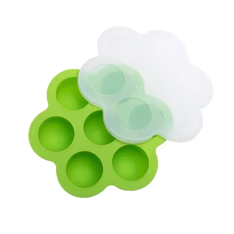 Moules en silicone réutilisables pour aliments pour bébé, bac de congélation, boîte de rangement pour congélateur à collations, moules en silicone pour pâtisserie et desserts, 1 pièce 7