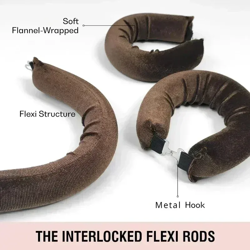Bigoudis sans chaleur en satin, tiges à friser, bandeau sans chaleur, boucles paresseuses, bigoudis doux, tiges de couchage, outils de coiffure 3