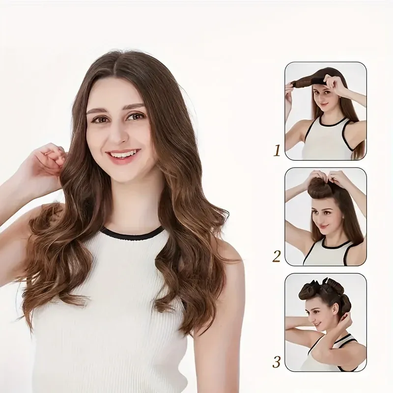 Bigoudis sans chaleur en satin, tiges à friser, bandeau sans chaleur, boucles paresseuses, bigoudis doux, tiges de couchage, outils de coiffure 6