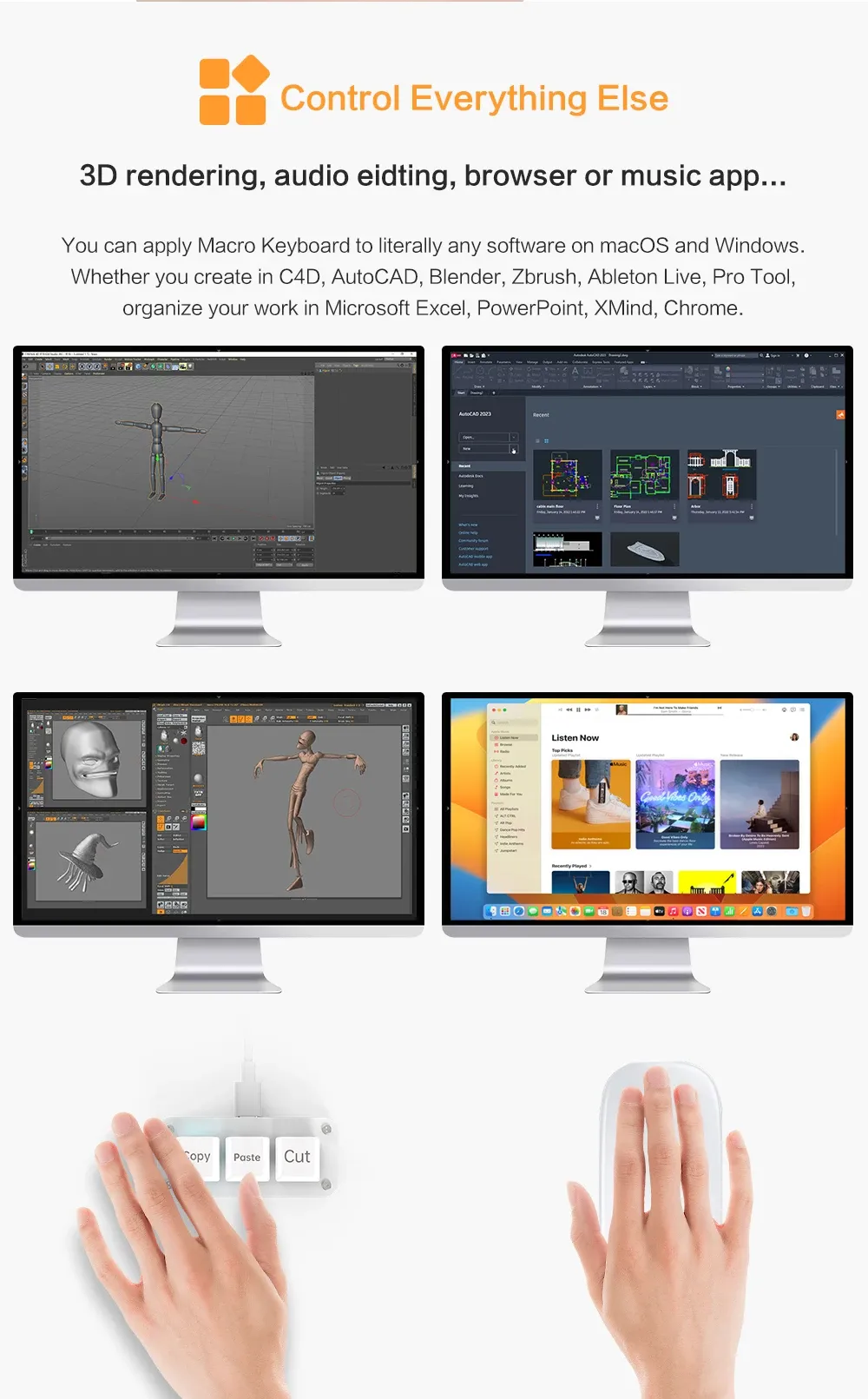 Design compact du mini clavier