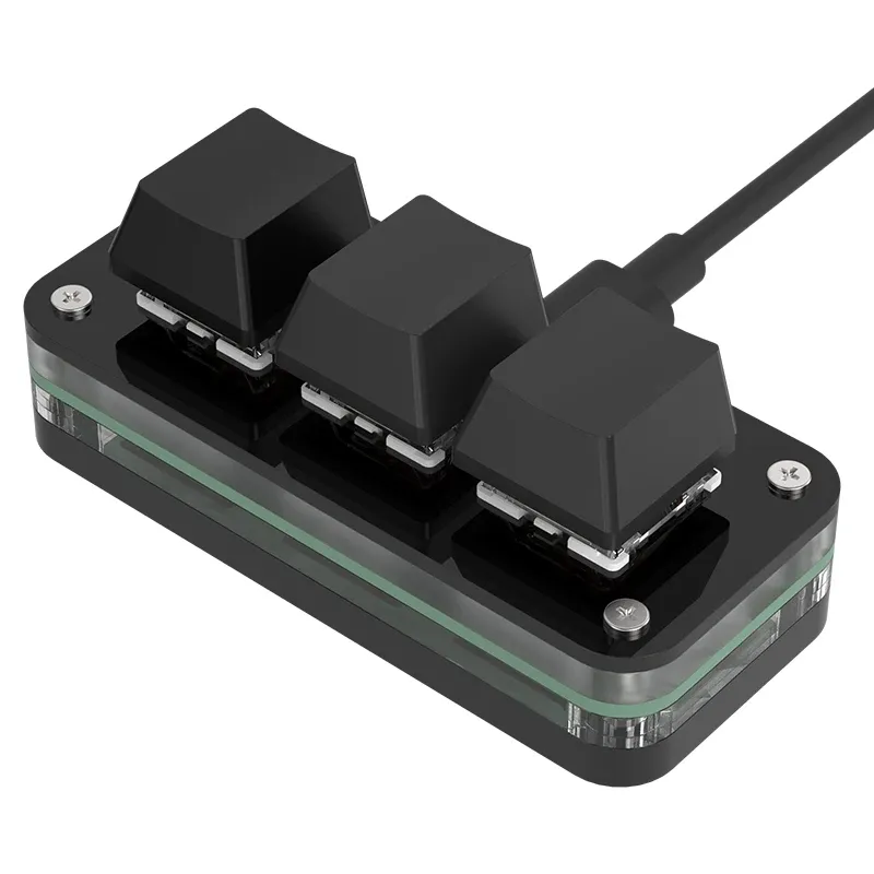 Mini clavier macro RVB à 3 touches pour jeux et Photoshop, clavier programmable Hotswap, Macropad compact 9