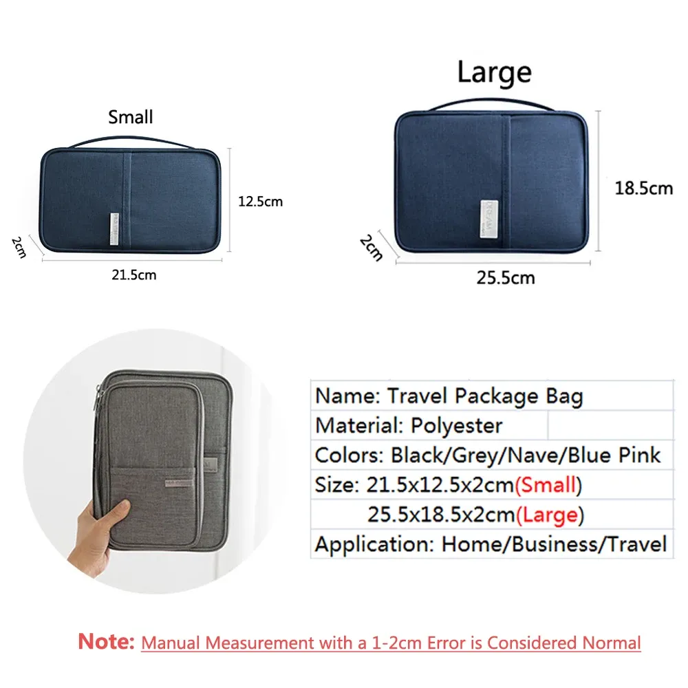 Portefeuille de voyage familial multi-poches imperméable 6