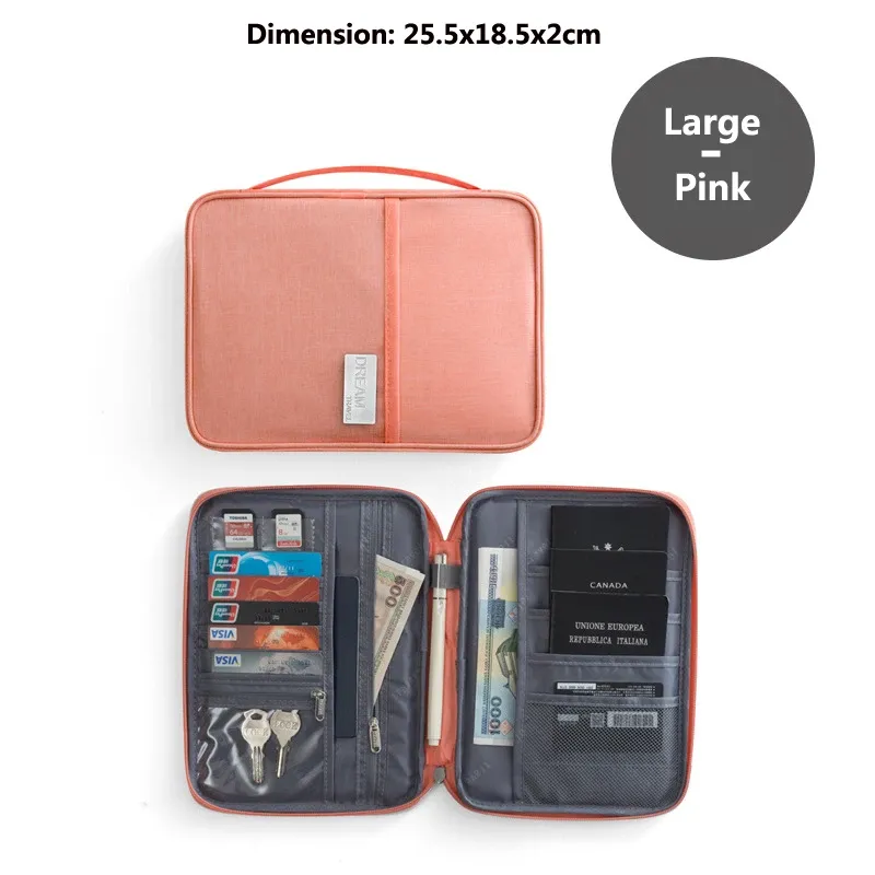 Portefeuille de voyage familial multi-poches imperméable 8