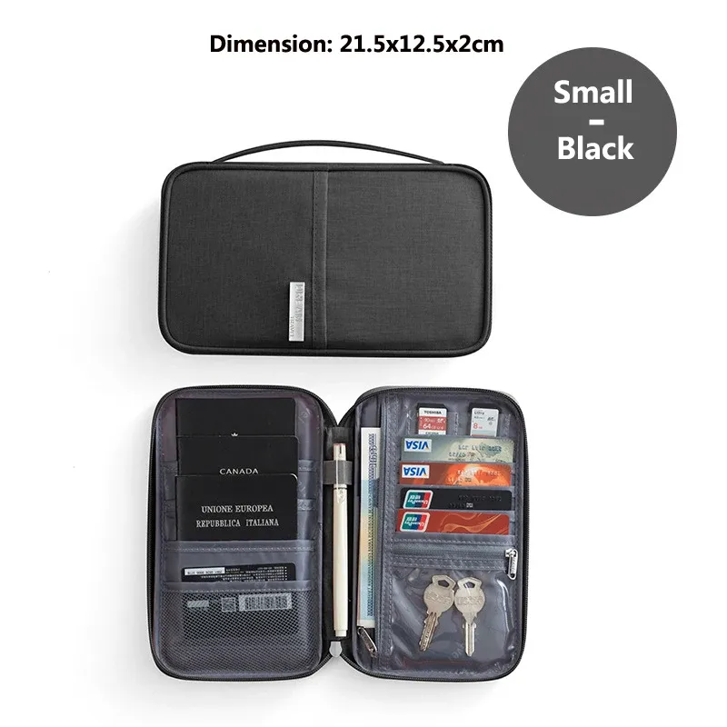 Portefeuille de voyage familial multi-poches imperméable 11