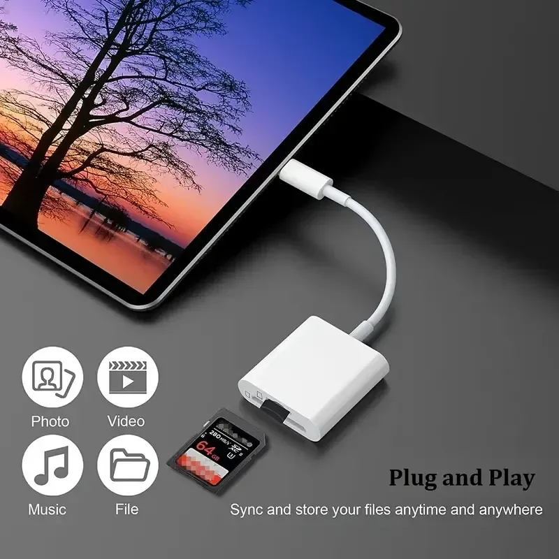 Lecteur de carte mémoire USB-C vue d'ensemble