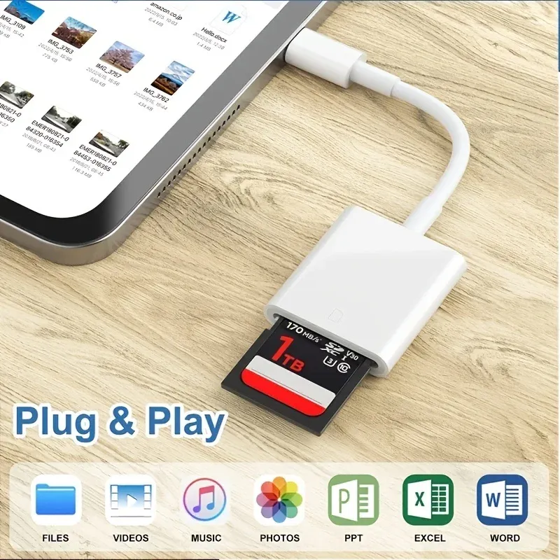Lecteur de carte mémoire USB-C transfert de fichiers