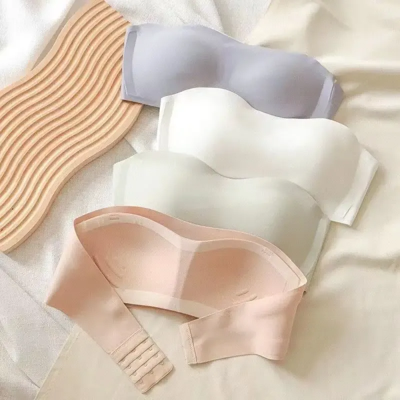Soutien-gorge tubulaire sans couture, sans bretelles et sans fil, antidérapant