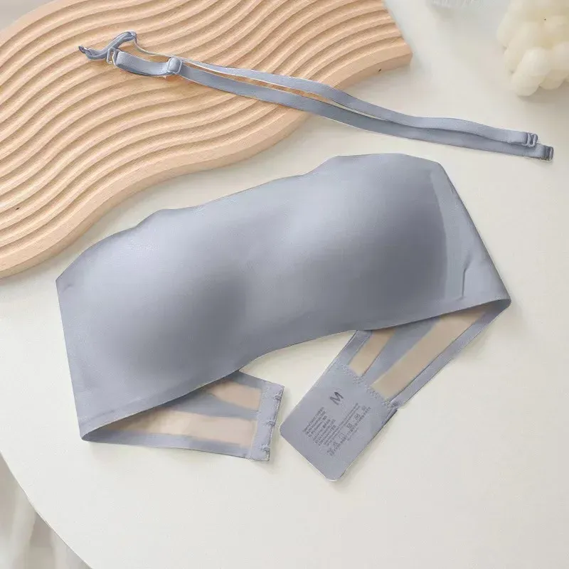 Soutien-gorge tubulaire sans couture, sans bretelles et sans fil, antidérapant 9