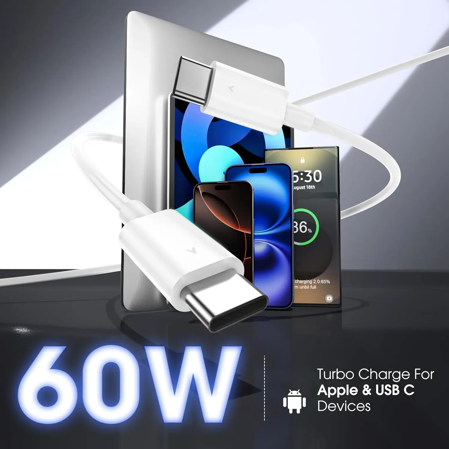 Câble de charge rapide USB-C vers USB-C