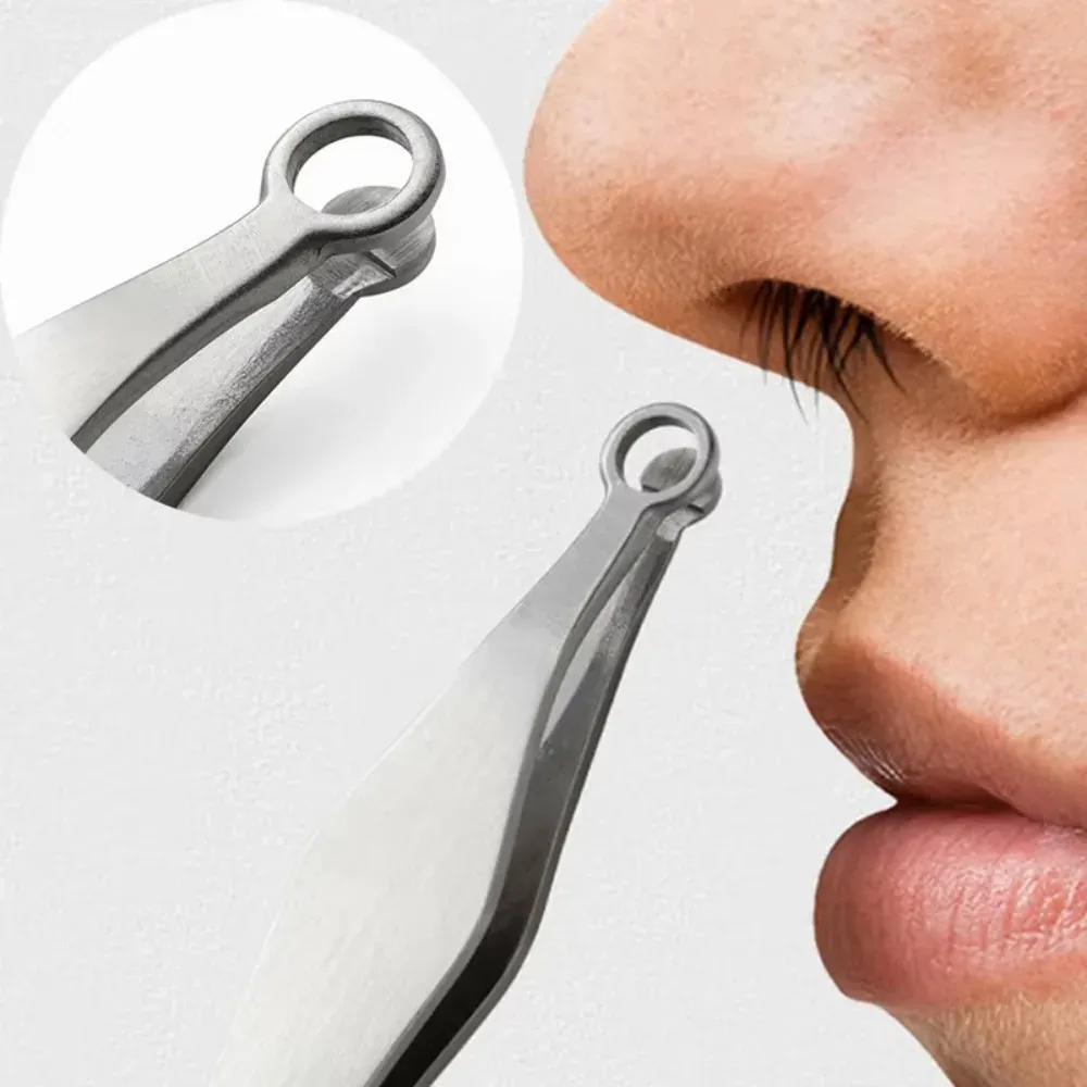 Taille-poils de nez en acier inoxydable, vue de détail