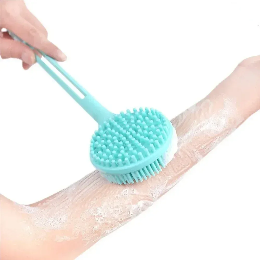 Brosse de bain en silicone, texture des picots de massage