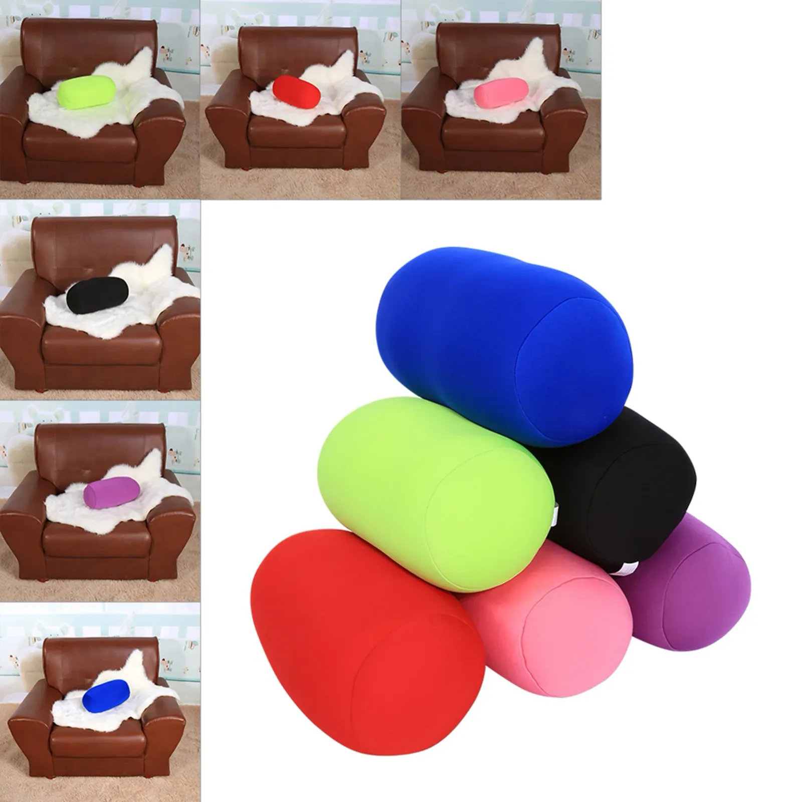 Coussin lombaire en microbilles, en situation