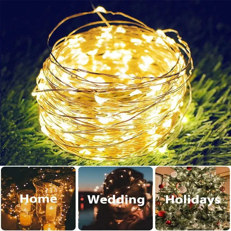 Guirlande lumineuse solaire d'extérieur étanche à 8 modes d'éclairage pour patio et jardin 5