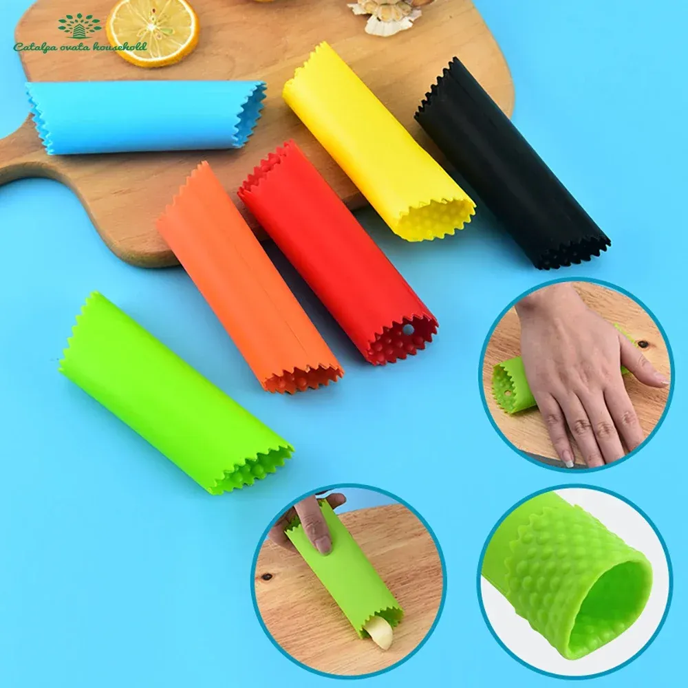 Épluche-ail en silicone, facile à utiliser, outil de cuisine pour fruits et légumes, épluche-ail tube, gadget de sécurité non toxique