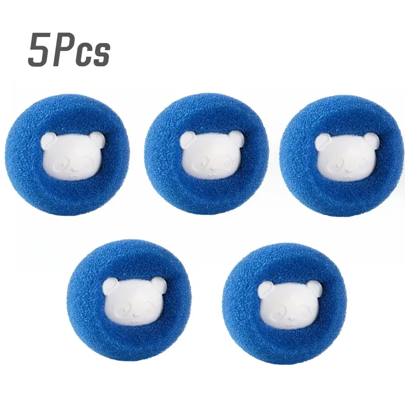 Kit de boules à lessive réutilisables, lavage en machine, anti-peluches, nettoyage des poils d'animaux, lot de 1, 5 ou 10 pièces 9