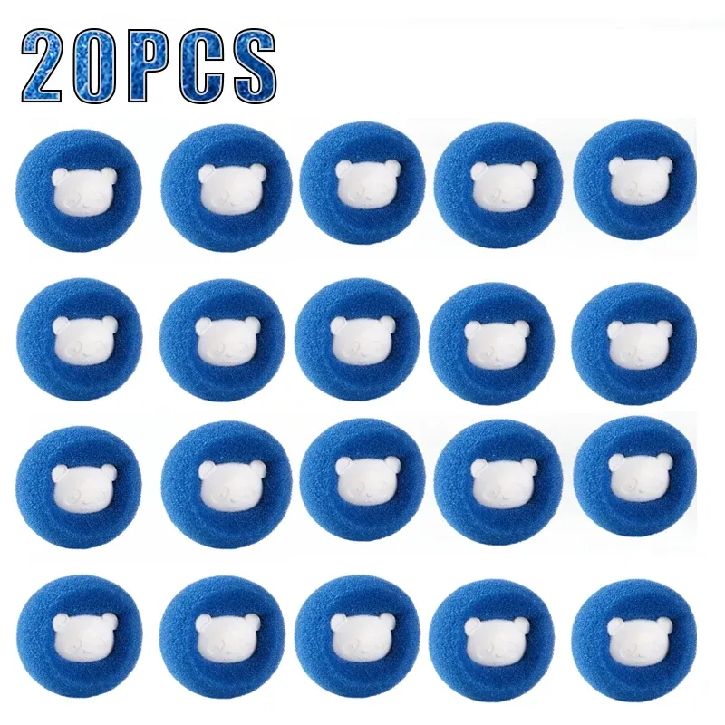 Kit de boules à lessive réutilisables, lavage en machine, anti-peluches, nettoyage des poils d'animaux, lot de 1, 5 ou 10 pièces 13