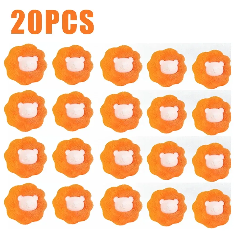 Kit de boules à lessive réutilisables, lavage en machine, anti-peluches, nettoyage des poils d'animaux, lot de 1, 5 ou 10 pièces 14