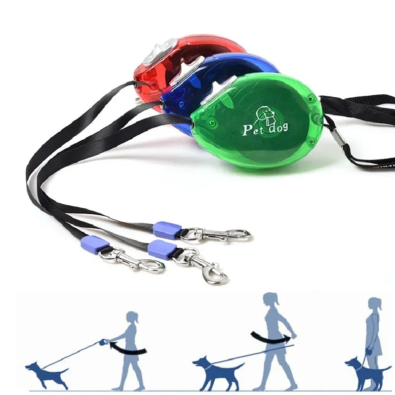Laisse rétractable automatique pour chiens de petite et moyenne taille 3