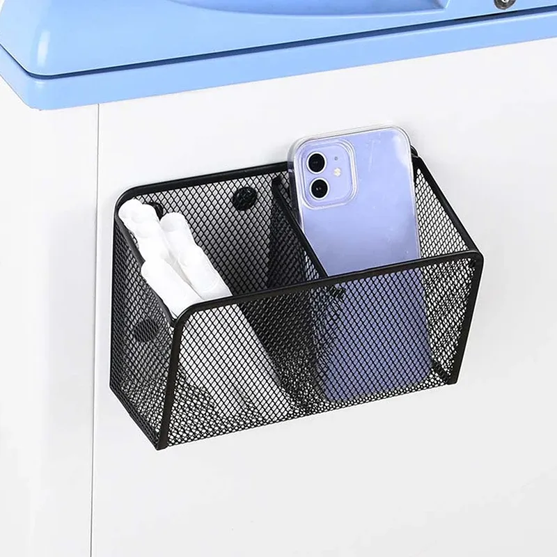 Porte-crayons magnétique, panier de rangement pour papeterie, porte-stylos de bureau, pot à pinceaux de maquillage, organisateur de réfrigérateur de cuisine 5