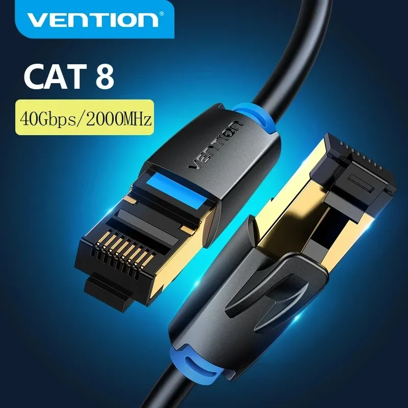Vention – Câble Ethernet Cat8 SFTP, 40 Gbps, cordon de raccordement RJ45 pour PC, modem et routeur