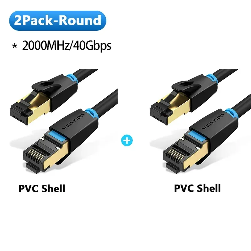 Vention – Câble Ethernet Cat8 SFTP, 40 Gbps, cordon de raccordement RJ45 pour PC, modem et routeur 14