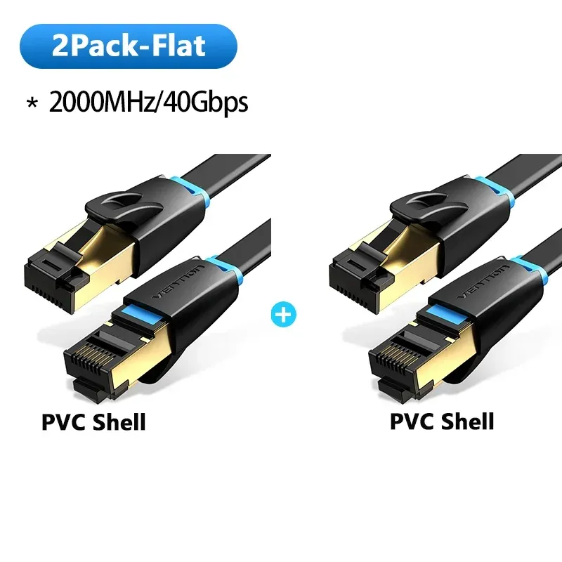 Vention – Câble Ethernet Cat8 SFTP, 40 Gbps, cordon de raccordement RJ45 pour PC, modem et routeur 10