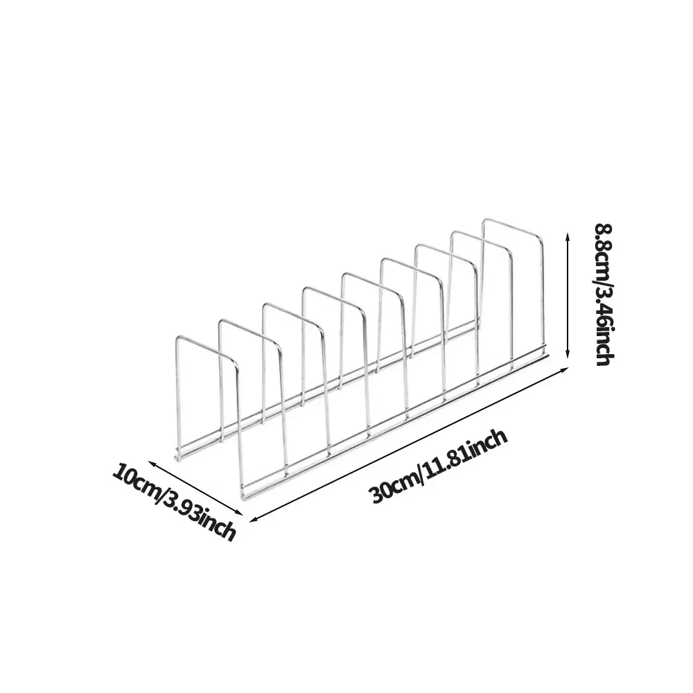 Organisateur de cuisine en acier inoxydable pour plats, couvercles et couverts 8