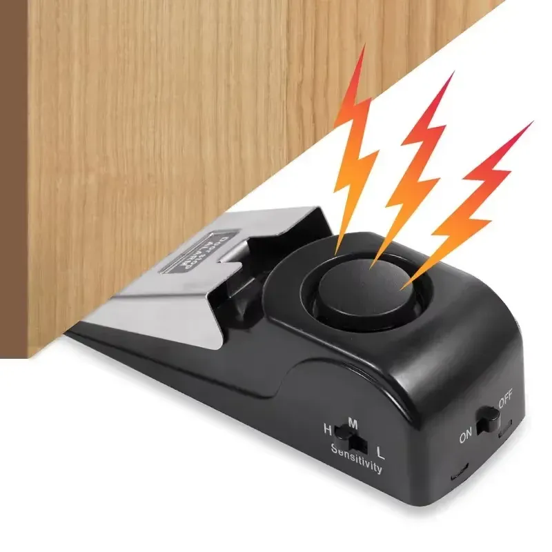 Lot de 2 alarmes de porte sans fil 120 dB avec cale de sécurité réglable 2