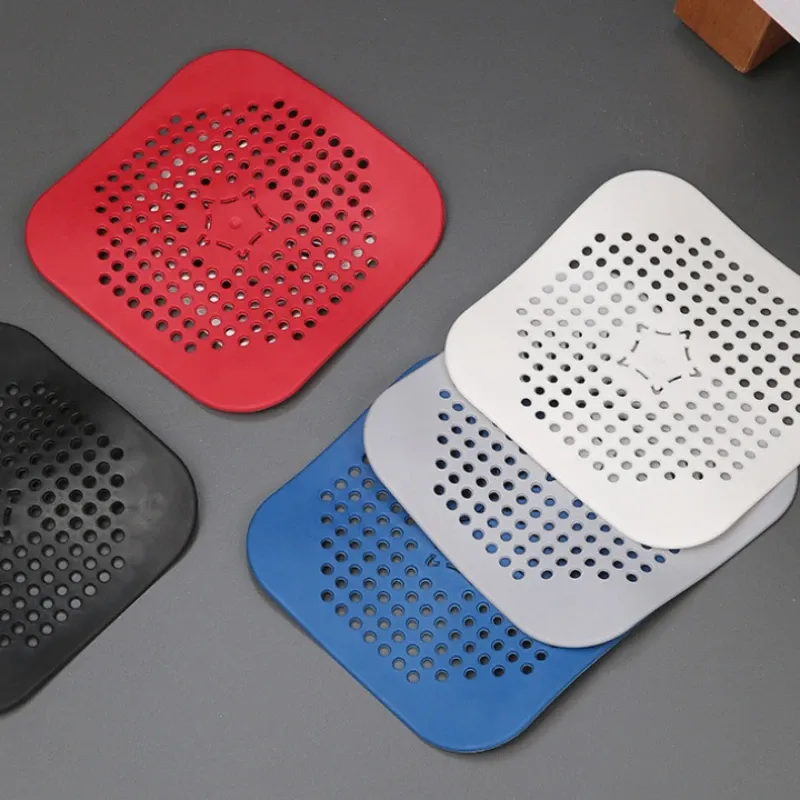 Bouchon déodorant en silicone pour siphon de sol, anti-blocage et anti-odeurs, avec filtre à cheveux pour douche 6
