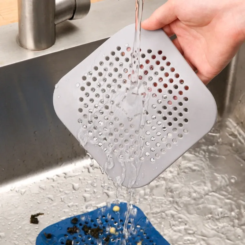 Bouchon déodorant en silicone pour siphon de sol, anti-blocage et anti-odeurs, avec filtre à cheveux pour douche 5