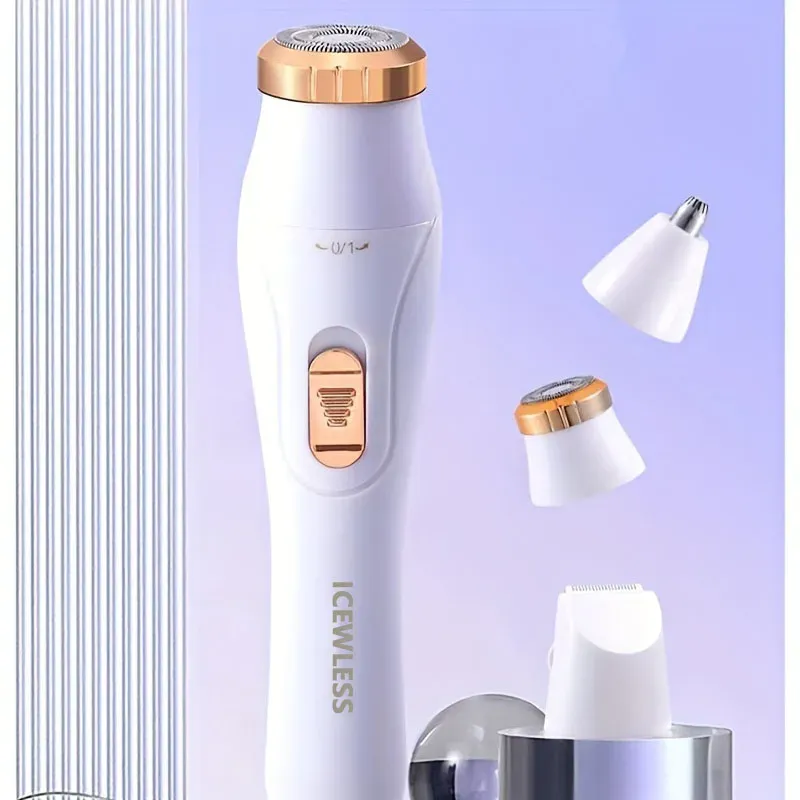 Tondeuse électrique étanche pour femme, rasoir indolore pour le corps, bikini, bras, jambes et visage 2