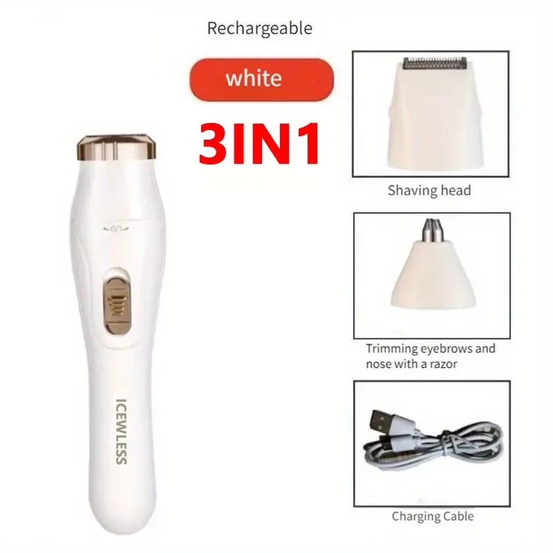 Tondeuse électrique étanche pour femme, rasoir indolore pour le corps, bikini, bras, jambes et visage 8