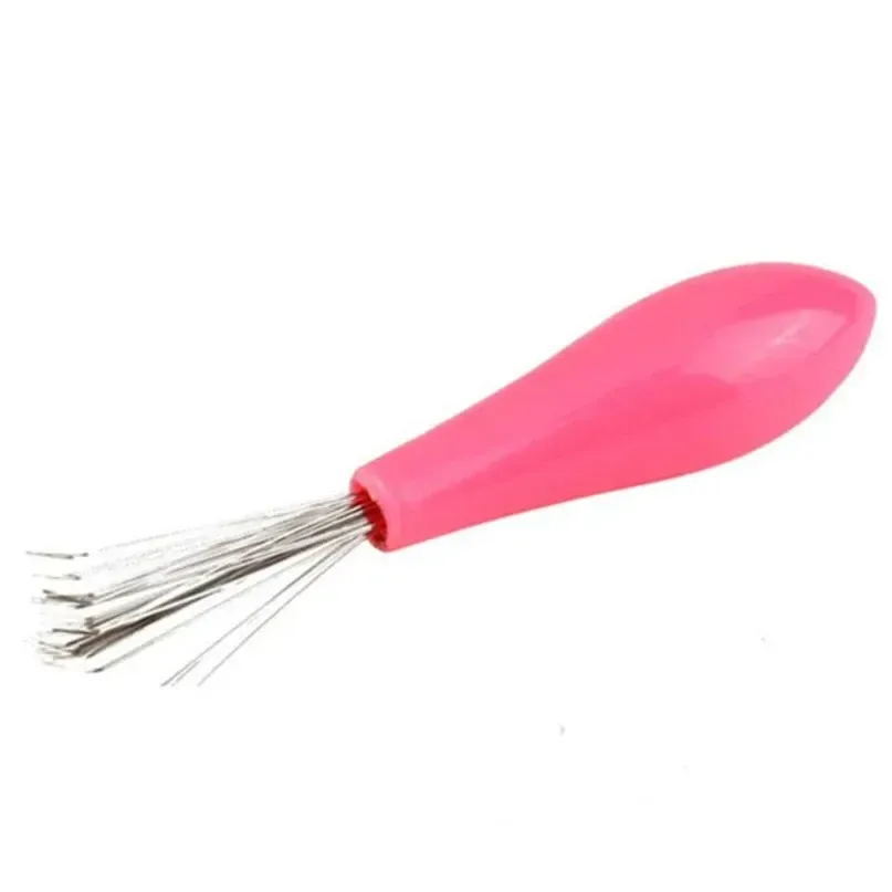 Nettoyeur de brosse à cheveux avec peigne intégré et poignée en plastique 8
